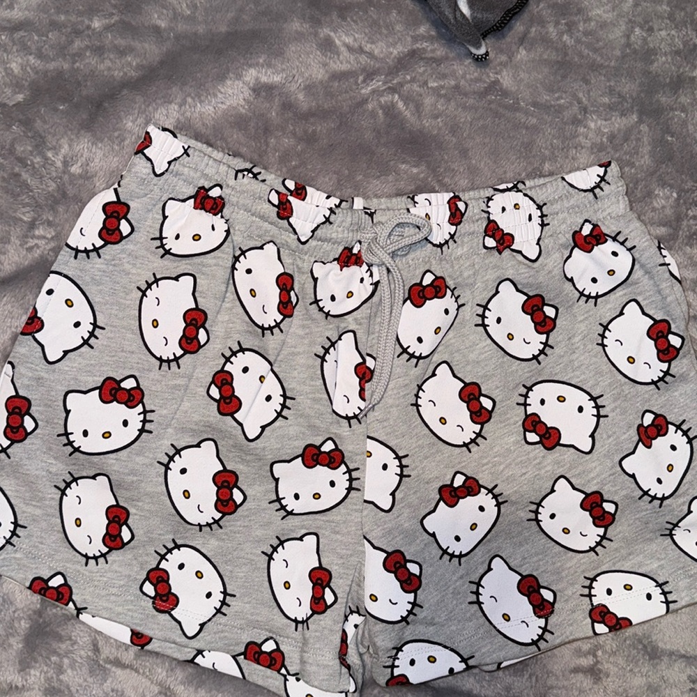 Hello Kitty Casual Sanrio gym travel Pajama Shorts L